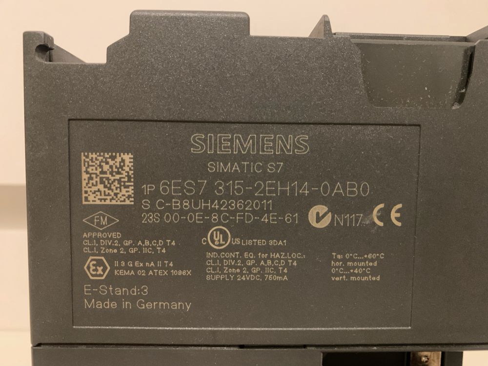 SIEMENS CPU315-2PN/DP 6ES7 315-2EH14-0AB0 6ES7315-2EH14-0AB0