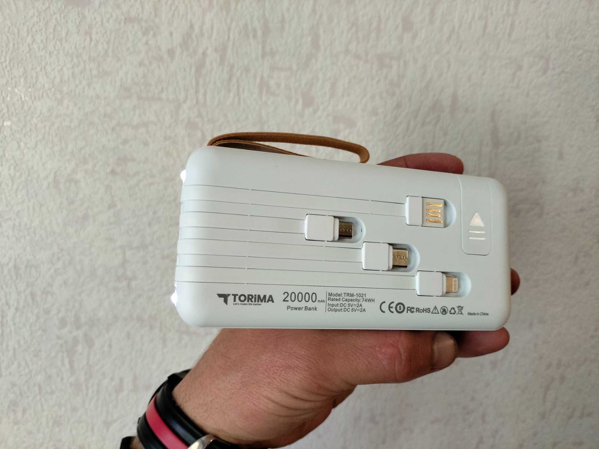 Power Bank, Torima, на 20000mah, (пауэрбанк)