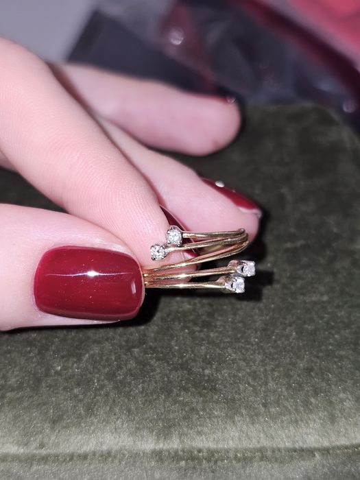 ‼️Золота каблучка з діамантами Кольцо золотое с брильянтами