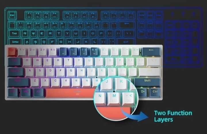 Игровая клавиатура Machenike K500 с RGB-подсветкой и переключателями