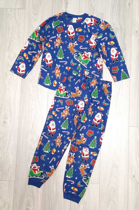 Б/у флисовая новогодняя пижама 10/12 The Children’s Place Чилдрен плей