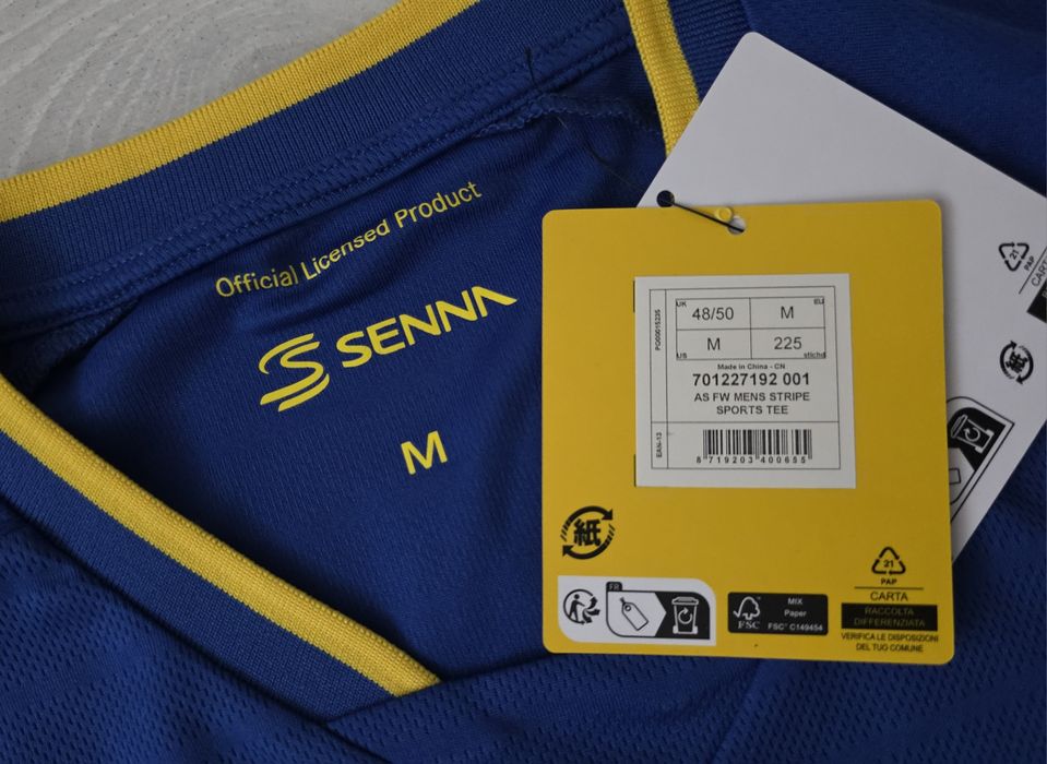 koszulka Ayrton Senna 12, official, Formula 1, F1, M