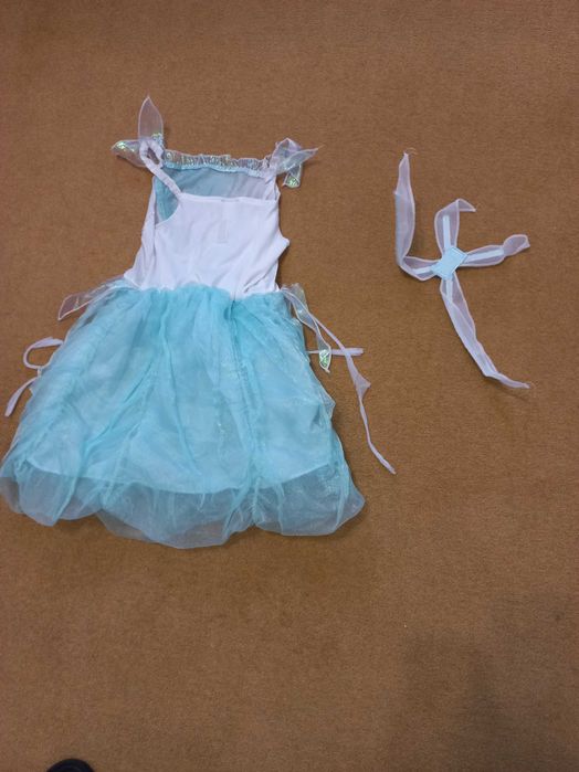 Strój przebranie dzwoneczek wróżka sukienka 110 116