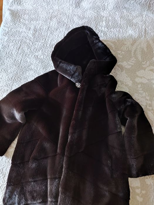 Зимова шуба, штучне хутро. 58-60р.