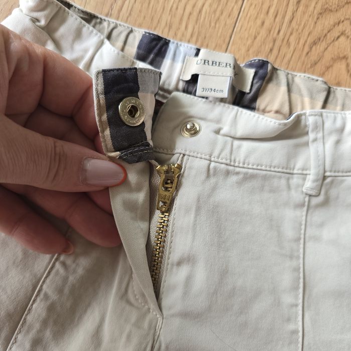 Spodnie burberry materiałowe bawełna cotton 86 92 skinny rurki
