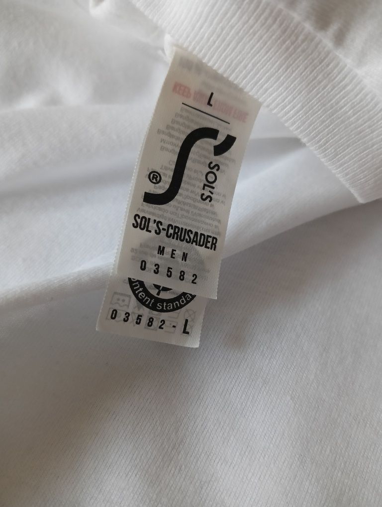 Biała koszulka, unisex, L, t-shirt, Lech, Lubię swój wszechświat.