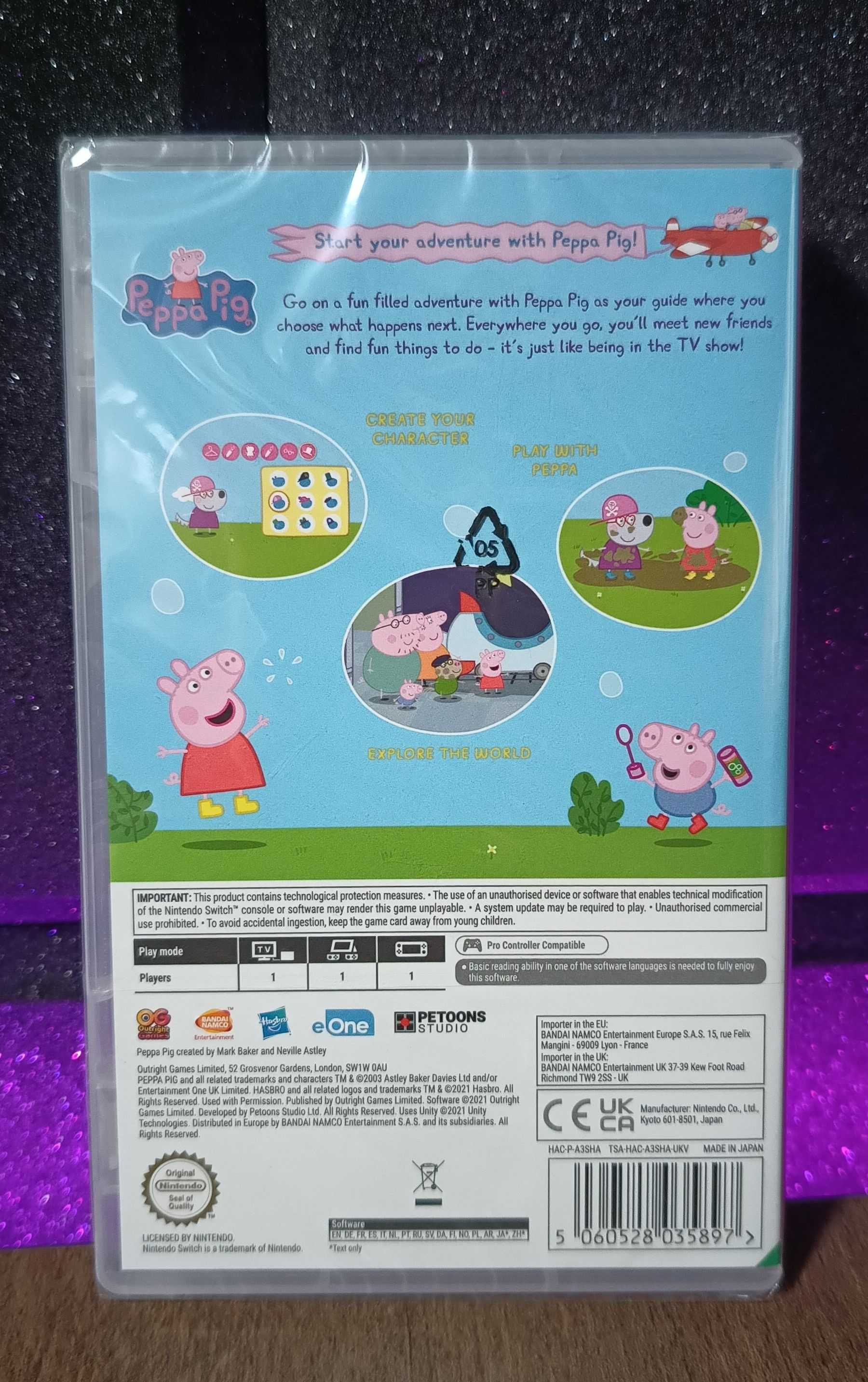 Moja Znajoma Peppa Pig Świnka Peppa Nintendo Switch dla dzieci PL