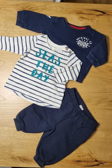 Zestaw 68 3x H&M Next bluza spodnie koszulka