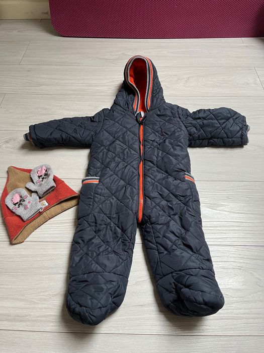 Kombinezon zimowy 9-12 miesięcy 74-80 cm (czapka i rękawiczki GRATIS)