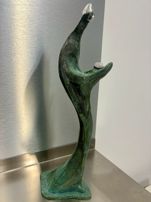 Unikatowa Rzeźba z brązu Macierzyństwo Bronisław Chromy lata 90te Top