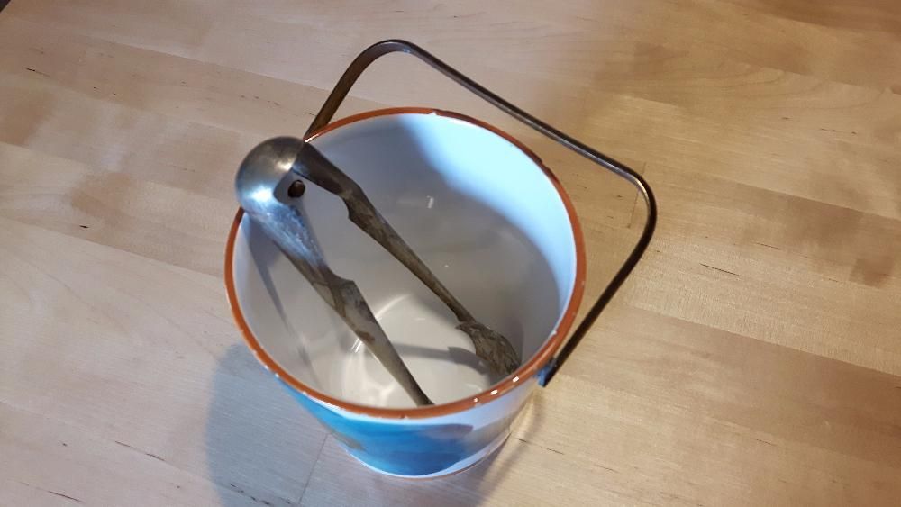 Balde de gelo vintage da cerâmica de Alcobaça