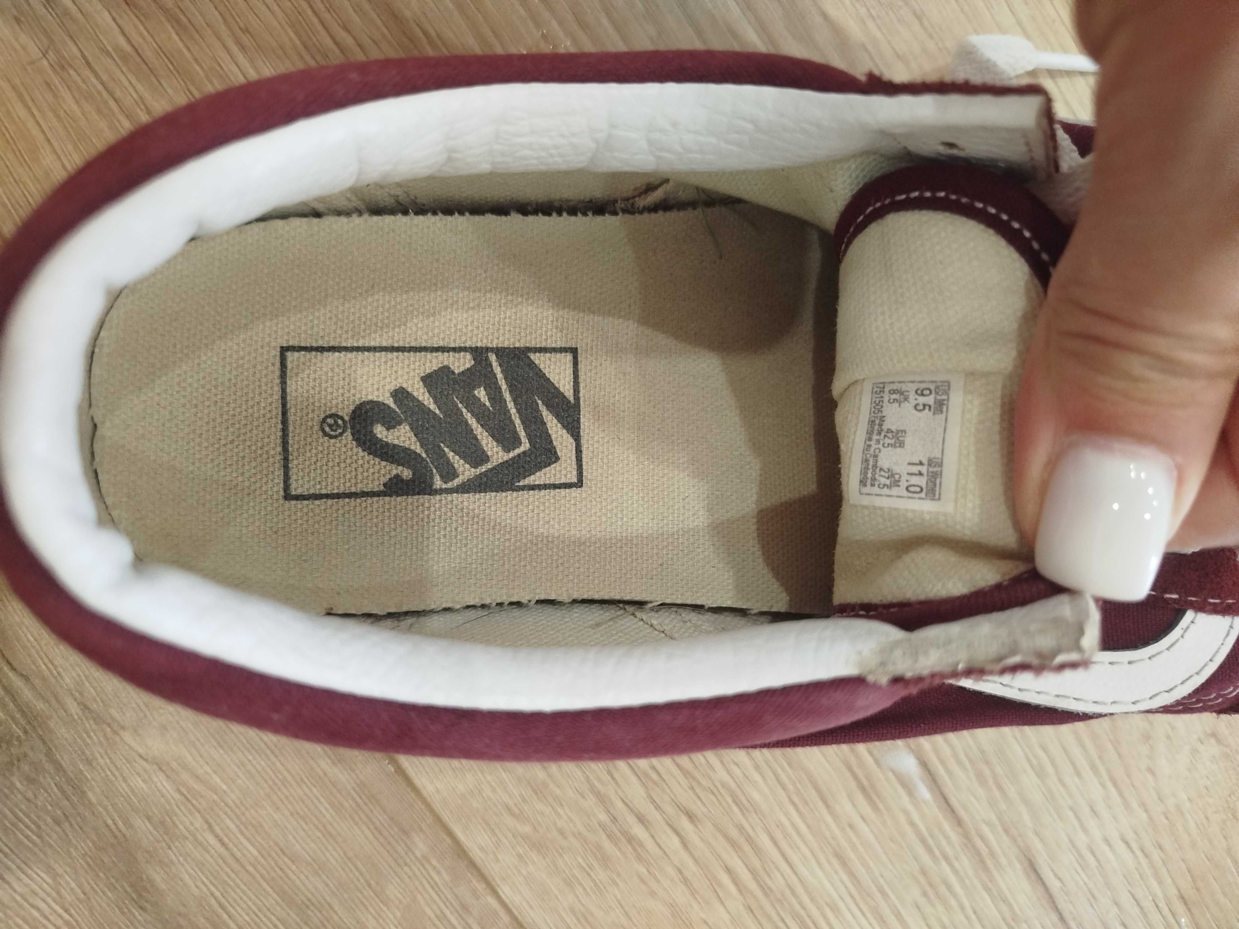 Trampki Vans 42.5 bordowe