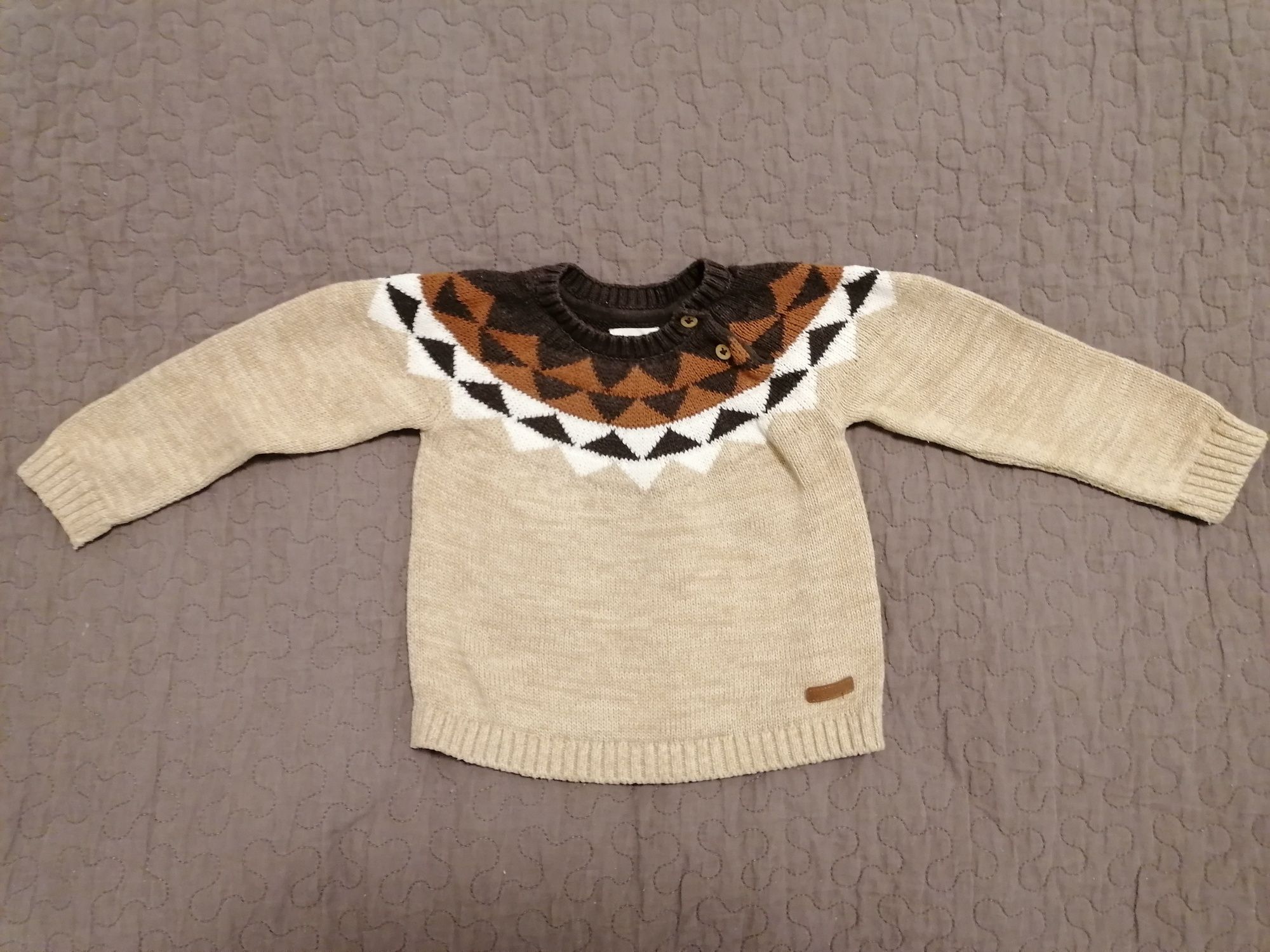Sweter sweterek chłopięcy zimowy newbie kappahl 80