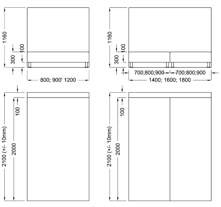 Łóżko hotelowe kontynentalne Relaxody Z2 160x200 + Materac Kieszeniow