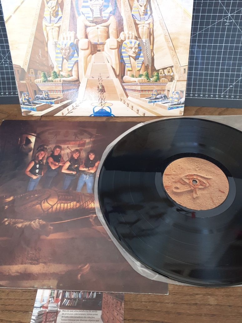 Discos de Vinil Iron Maiden powerslave, no prayer for the dying. Ótimo