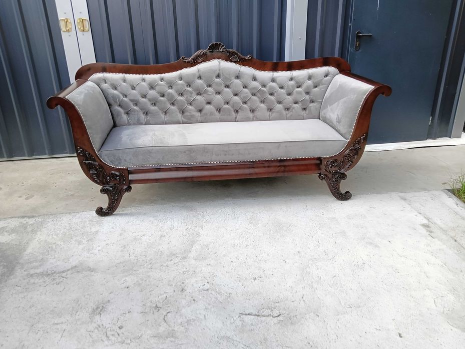 Kanapa sofa Biedermeier antyk po renowacji