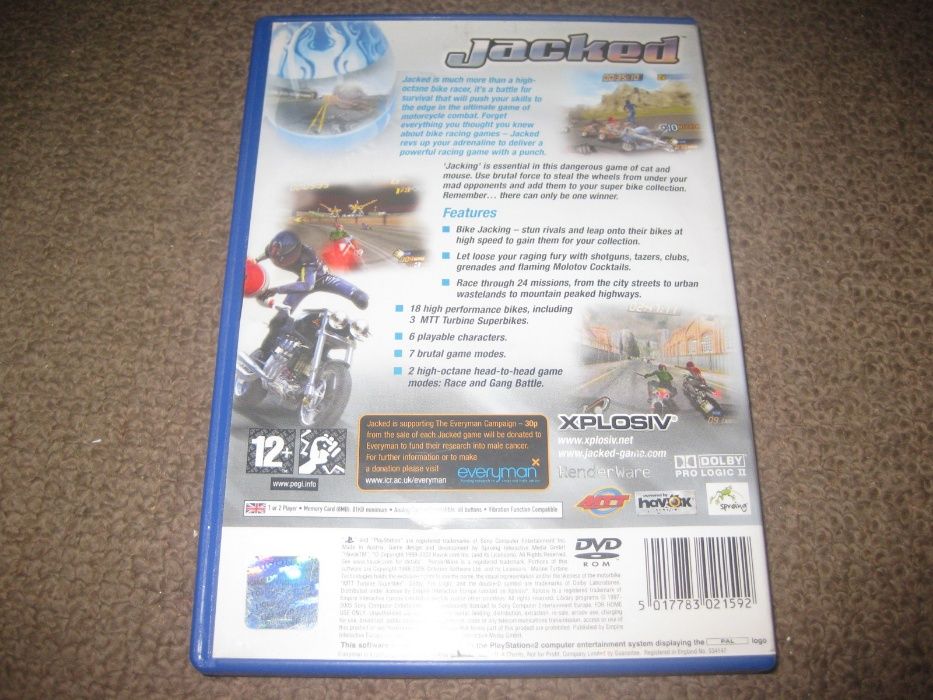 Jogo "Jacked" PS2/Completo!