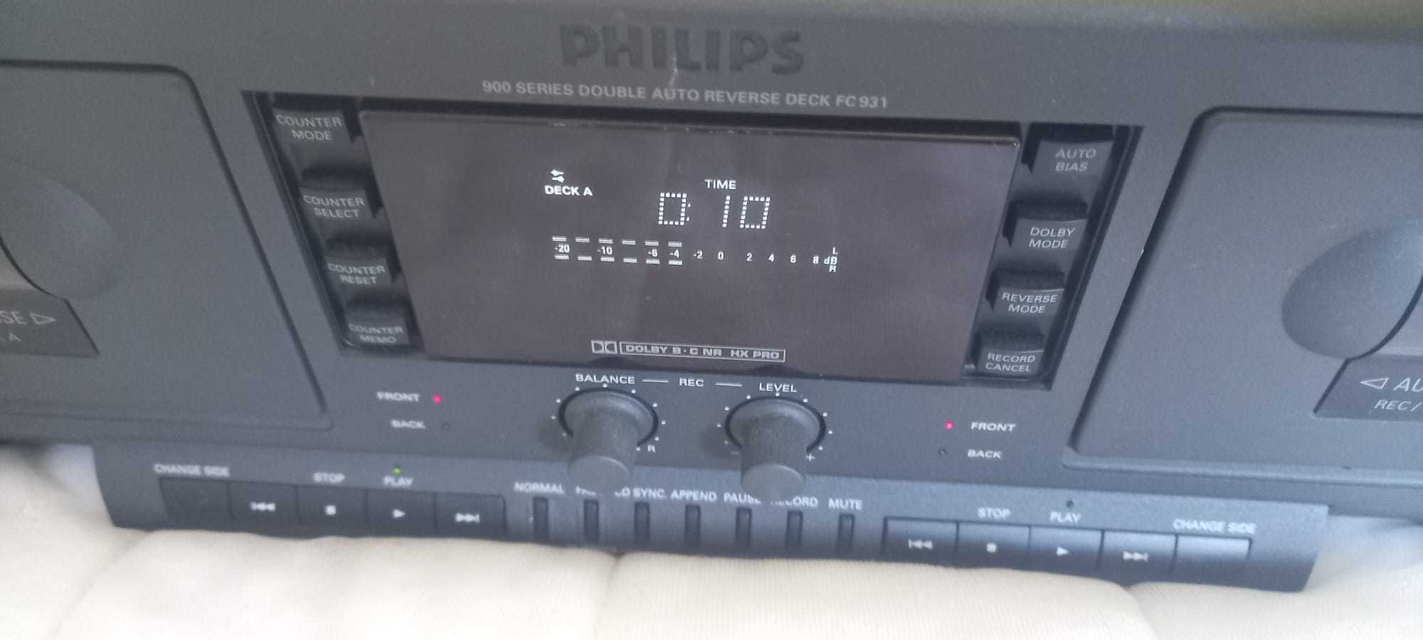 Deck de cassetes Duplo Philips serie 900  Made in Portugal