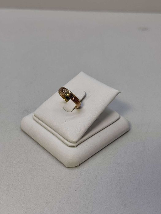 Obrączka z diamentami próba 333