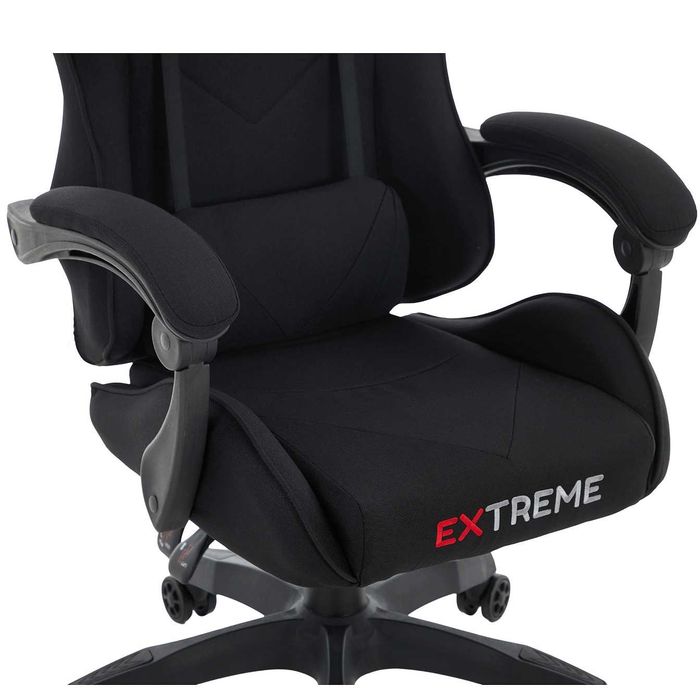 Fotel Gamingowy dla graczy EXTREME XTR Black z tkaniny