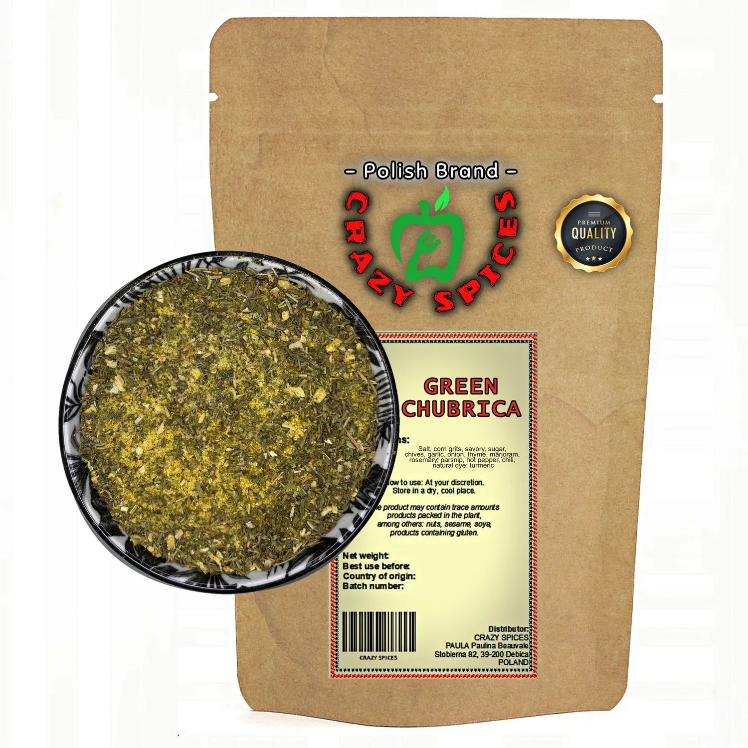 Czubryca Zielona Premium 100g – Wyjątkowy Smak i Aromat z CrazySpices