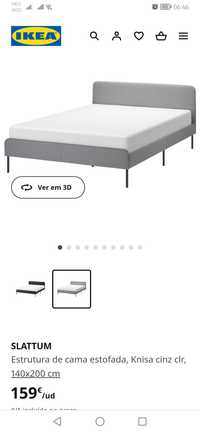 Cama casal com colchão ikea