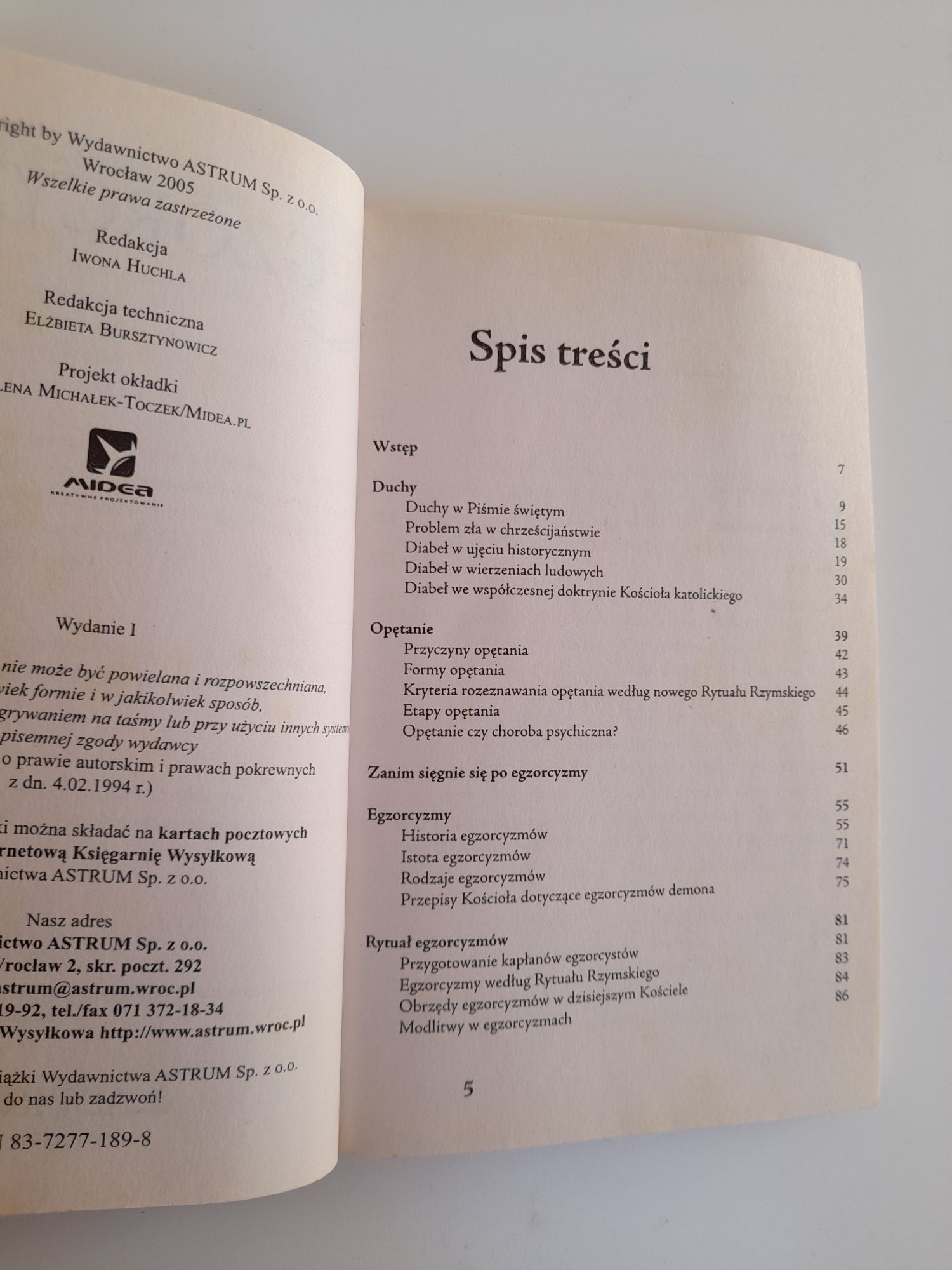 Książka Egzorcyzmy  autor Barbara Jakimowicz-Klein wyd. EZOTERYKA