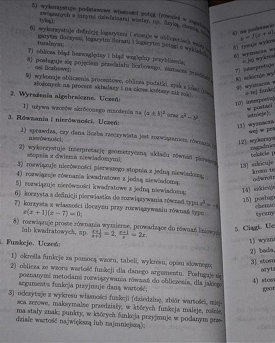 Testy maturalne z matematyki
W niektórych miejscach odpowiedzi pisane