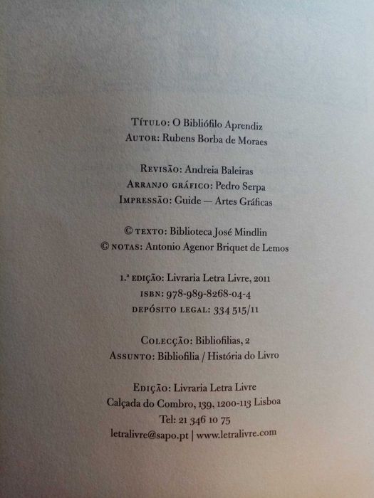 O Bibliófilo Aprendiz - Ruben Borba de Moraes [1a edição]