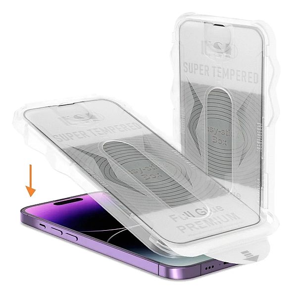 Szkło Hartowane Full Glue Easy-Stick Braders do iPhone 14 Pro Max Czar