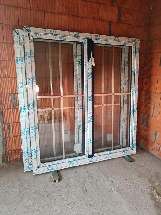 Okna balkonowe 2 szt + małe veka pcv