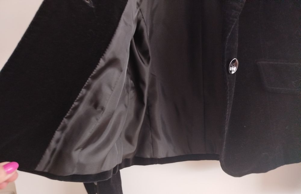 Żakiet z aksamitu/zamszu