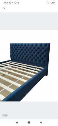 Łóżko kontynentalne sypialniane 160*200 z pojemnikiem tapicerowane tur
