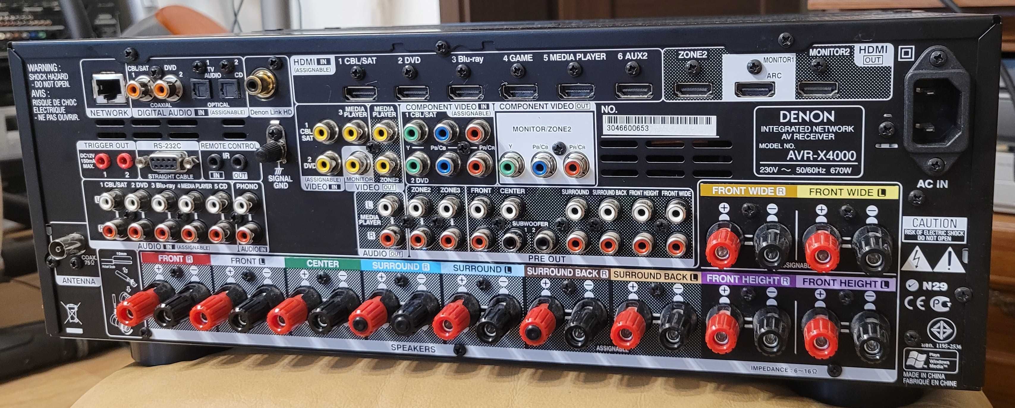 Denon AVR-X4000 Amplituner 9.2 HDMI, radio internetowe, pilot