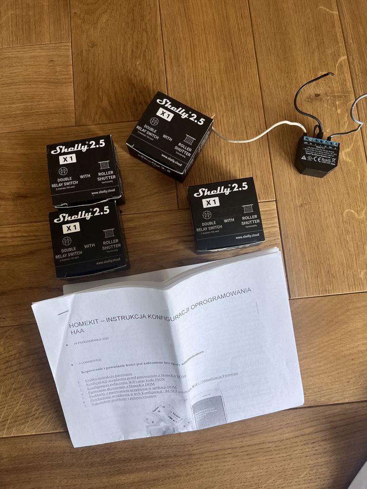 Sterowanie rolet shelly 2.5 HomeKit 5szt