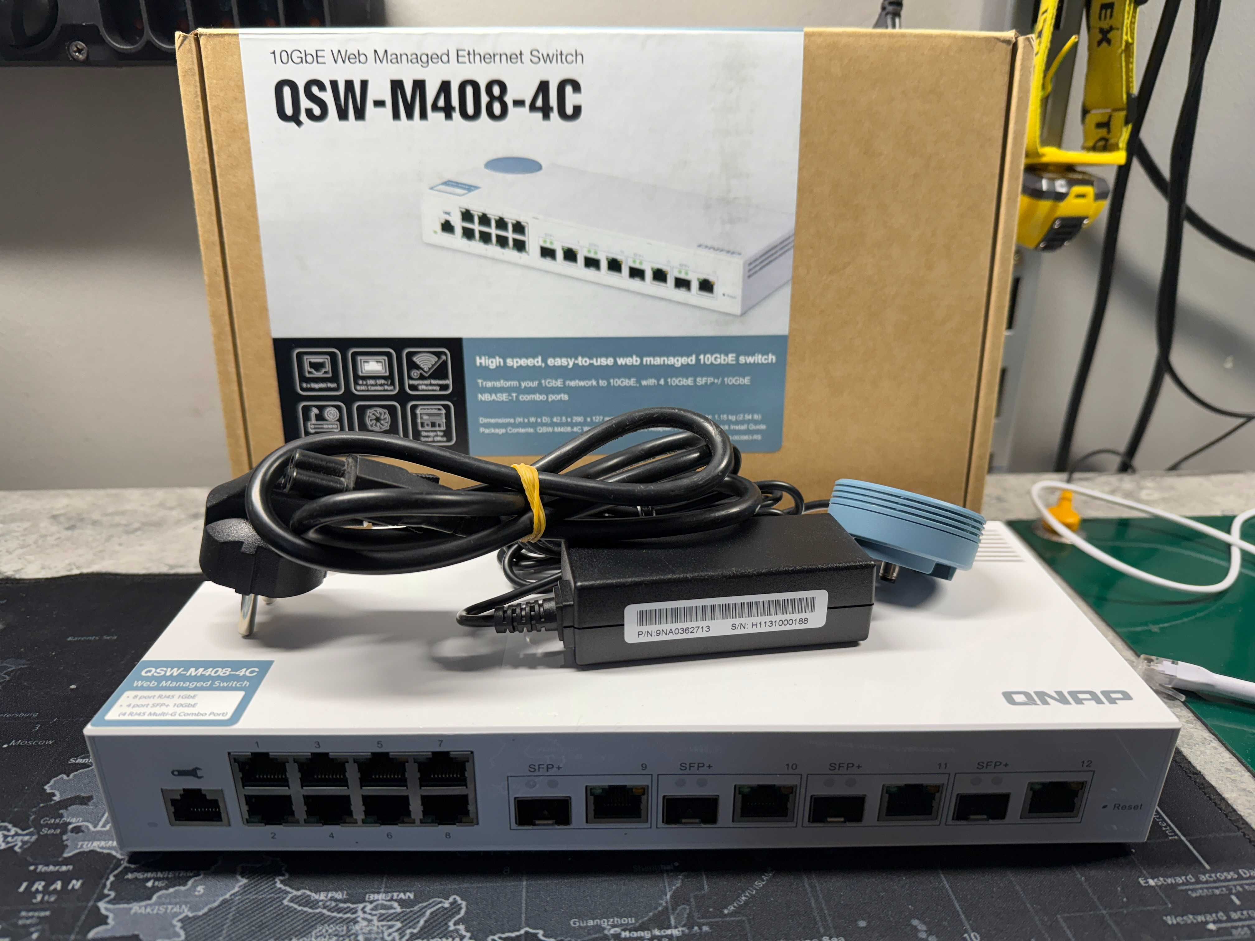 Switch  zarządzalny QNAP 10 gbit QSW-M408-4C Sprawny gwarancja!