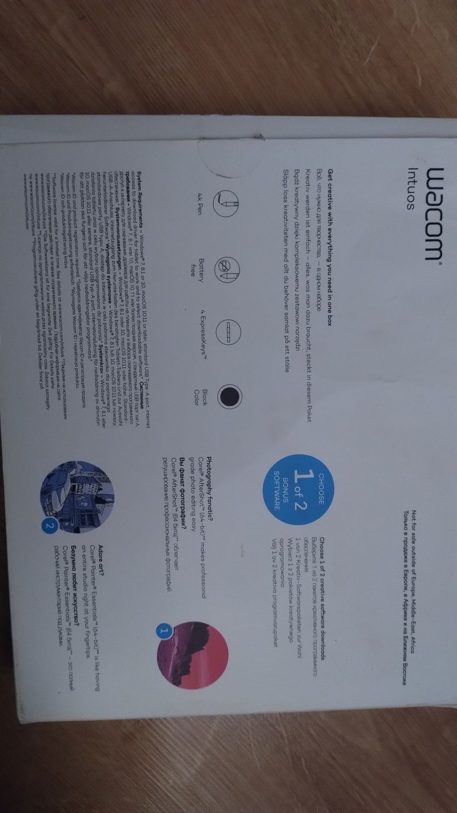 Tablet graficzny wacom Intuos + adapter z USB do USB c
