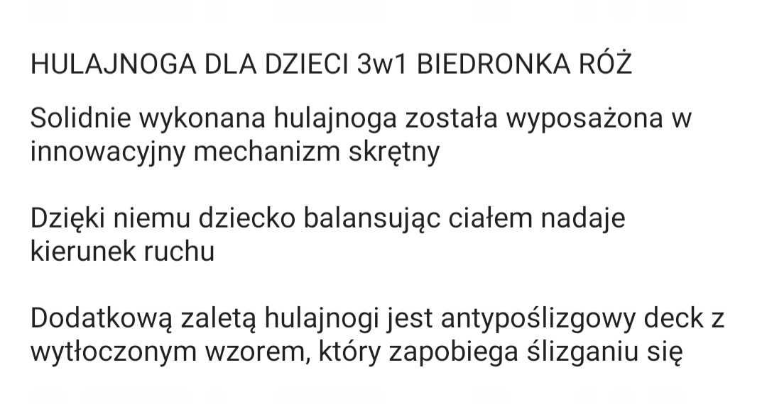 Hulajnoga 3w1 różowa