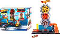 Hot Wheels Track Set City Super Twist Tire Shop Трюки на шиномонтажі