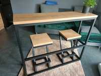 Zestaw Stolik+krzesła Stół barowy Drewno Loft