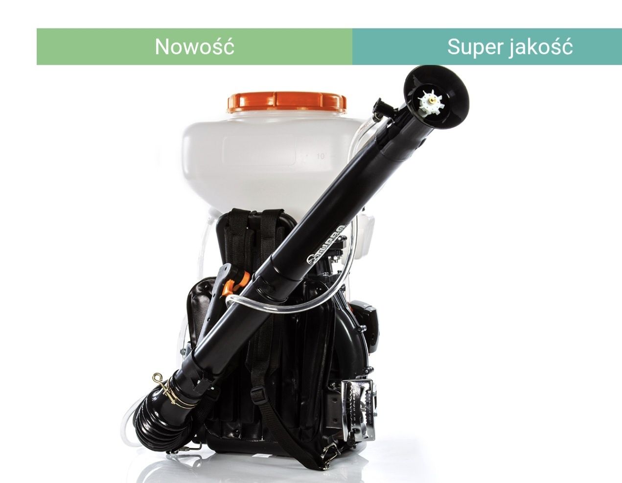 Opryskiwacz spalinowy plecakowy 16l Demon, do 12m w poziomie