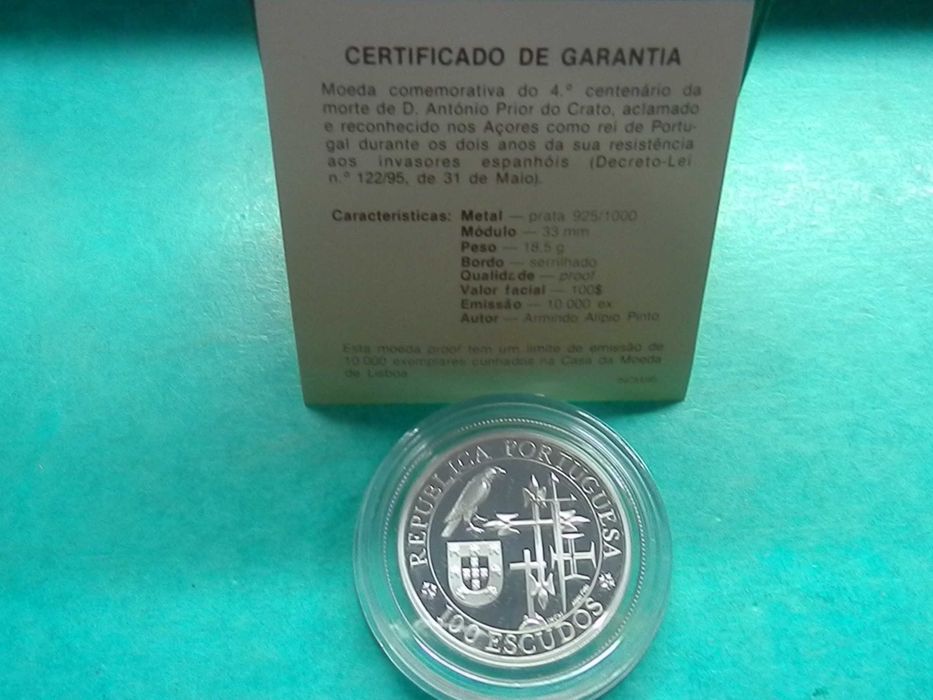 1351 - PROOF: 100$00 1995 D. António Prior Crato, por 31,00