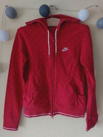 Czerwona bluza z kapturem groszki Nike S