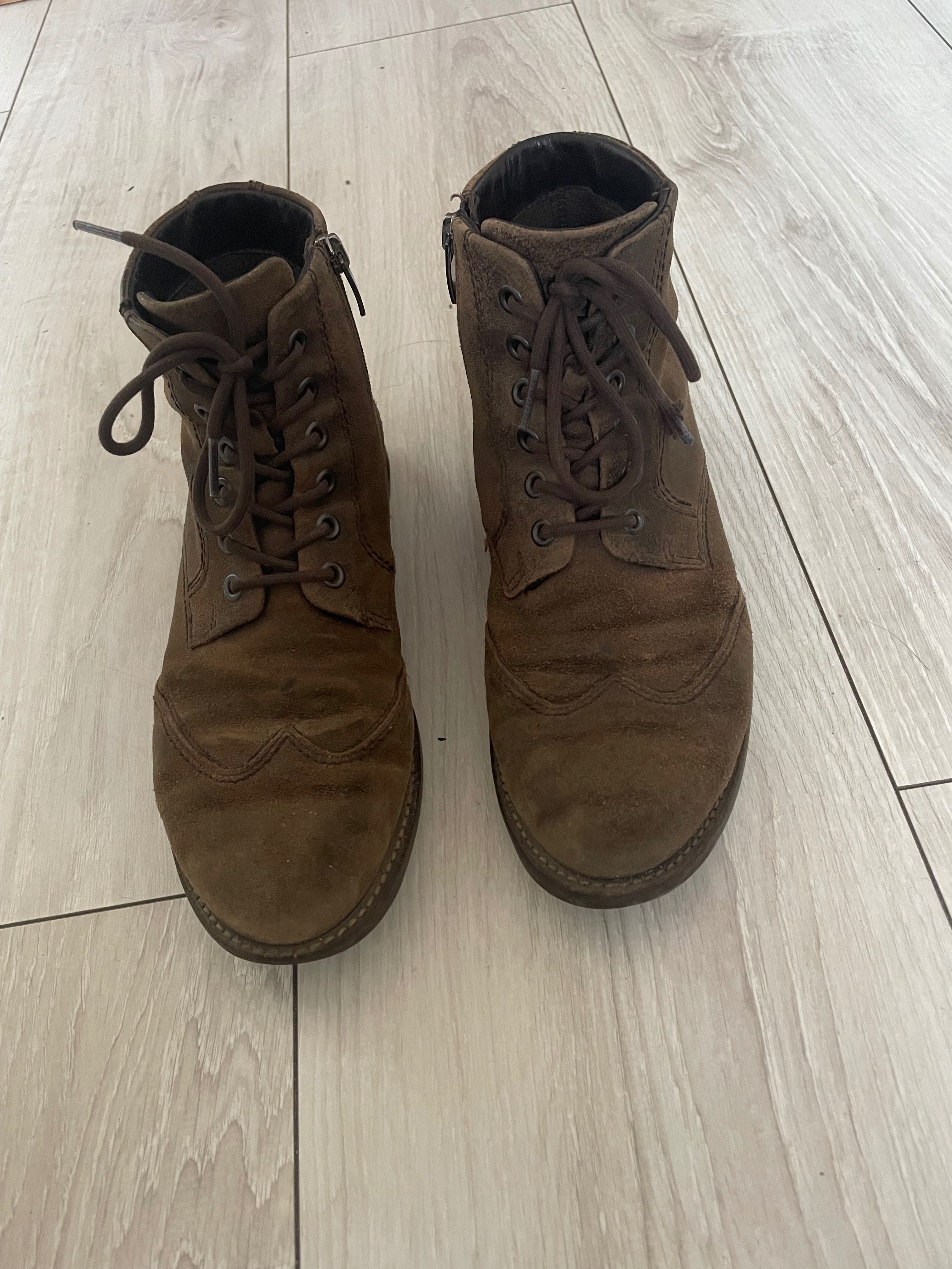 Buty Wojas za kostkę skórzane damskie