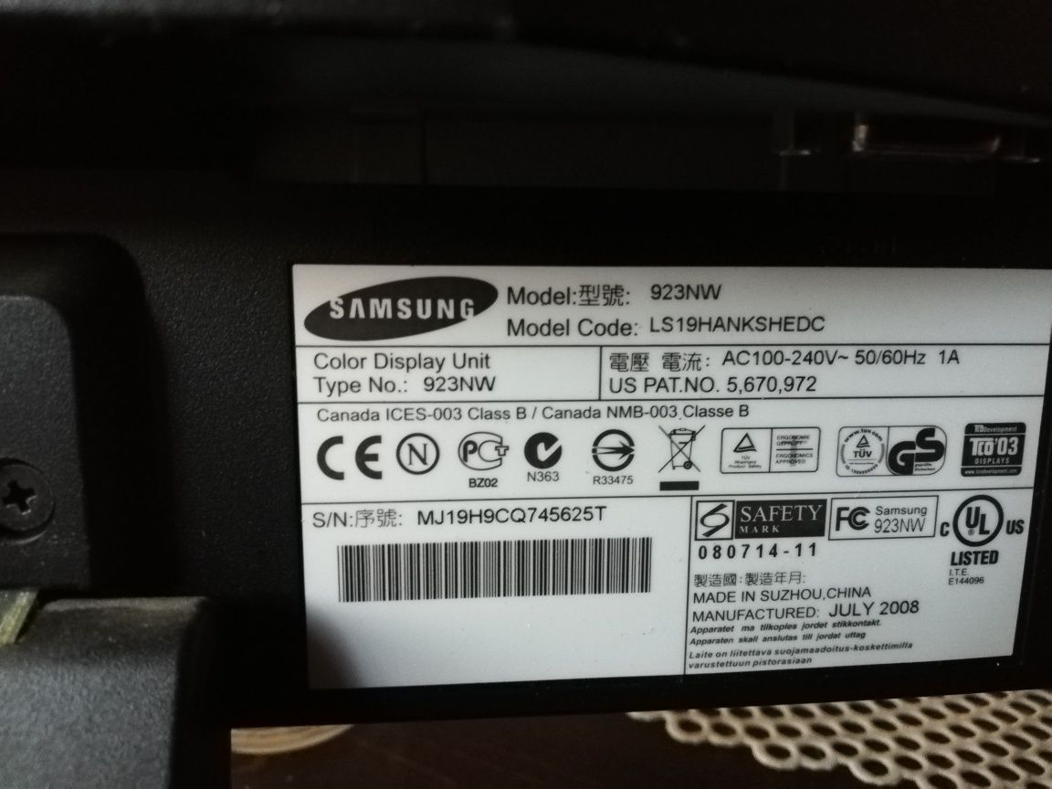 Monitor Samsung 19cali