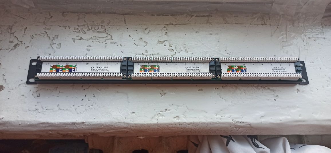 Патч-панель 24 порта RJ-45 cat.5e 19" 1U UTP W&T WT-2089A-CAT.5E