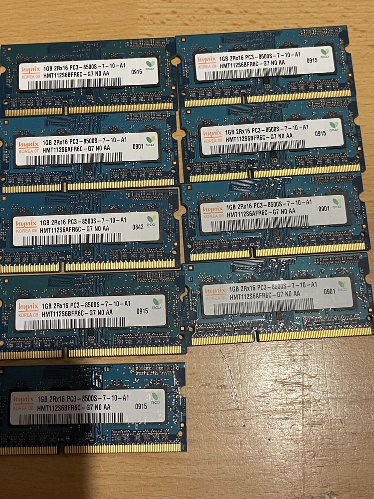 1GB 2R x 16 PC3 pamięć ram 19 sztuk