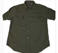 Рубашка хаки Gap, L, мужская, чоловіча 52,54 с карманами стрейч