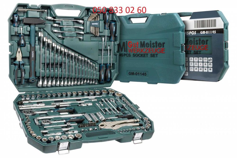 Німецький Оригінальний Набір інструментів Gut Meister 145 од. GM01145