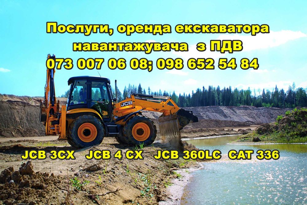 Оренда екскаватора послуги навантажувача колісного JCB 3cx JCB 4cx